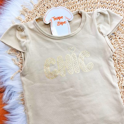 Conj. Blusa Chic e Short - Areia